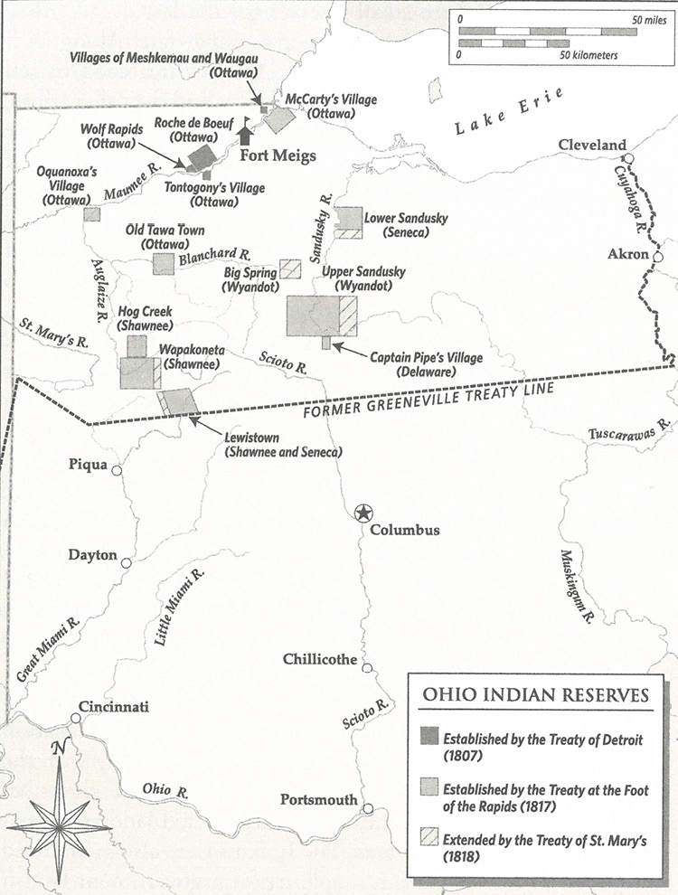 Ohio Native reservations established by treaties between 1807 and 1818