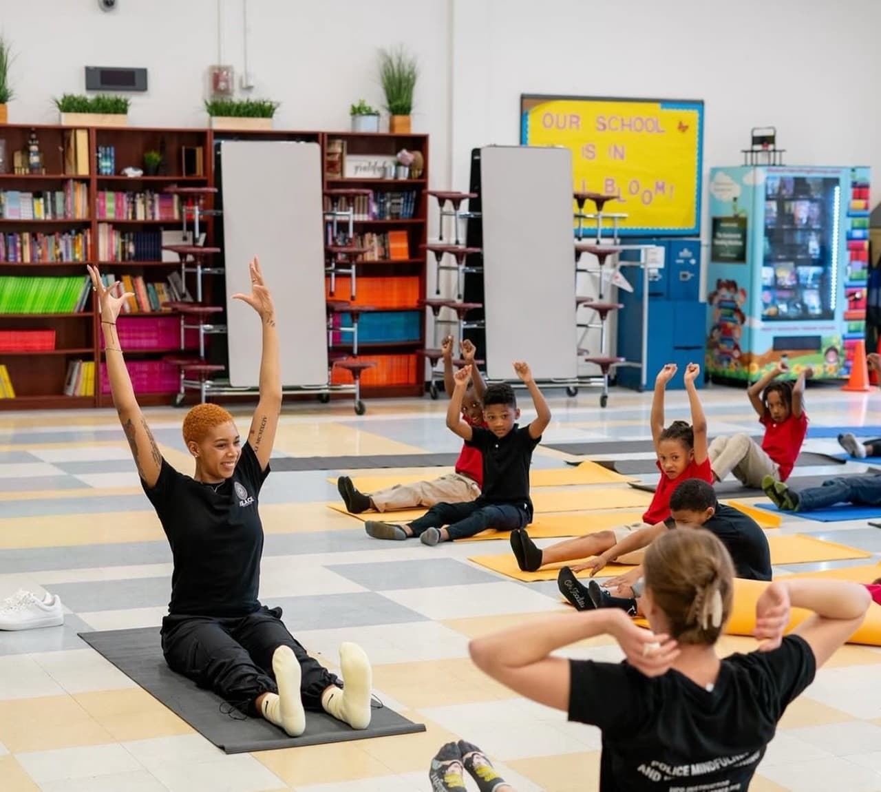 Valerie Williams teaching yoga class