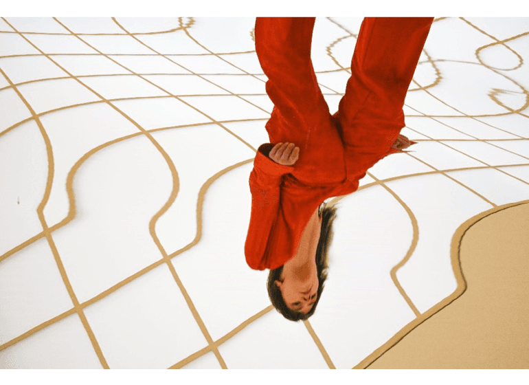 HERE, 2021. Installation view. Performer: Alice Heyward. Courtesy the artist. Photo: Thomas Poravas